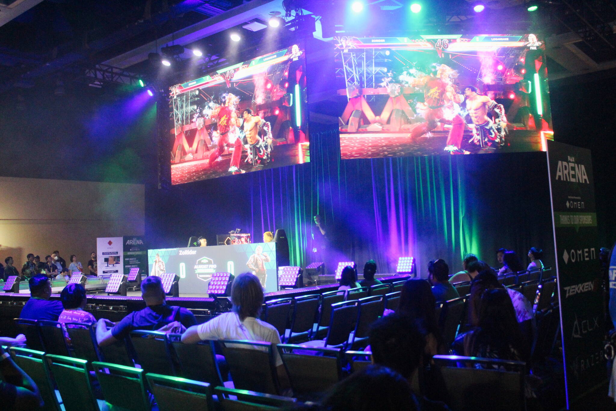 Gamers face off in a match of “Tekken” at PAX. Photo by Bailey Jo Josie/Sound Publishing.