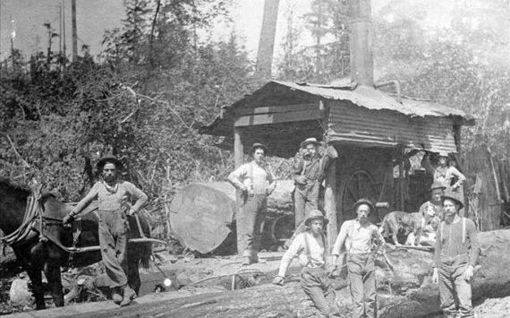 Weyerhaeuser Timber Co., Camp 2, Walsh Lake, Southeastern King County, near the now-extinct town of Barneston, June 15, 1904. Photo courtesy UW Special Collections