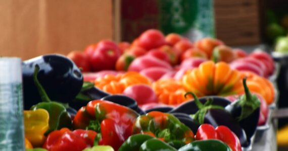 Peppers were plentiful at the Federal Way Farmer’s Market on Saturday, Sept. 14. The market runs 9 a.m. to 4 p.m. Saturdays through October at The Commons mall parking lot. Photo by Bruce Honda