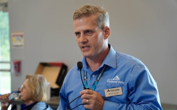 The City of Federal Way’s Emergency Manager Kevin Pelley speaking at the Sept. 18 Senior Commission meeting. Photos by Joshua Solorzano/The Mirror