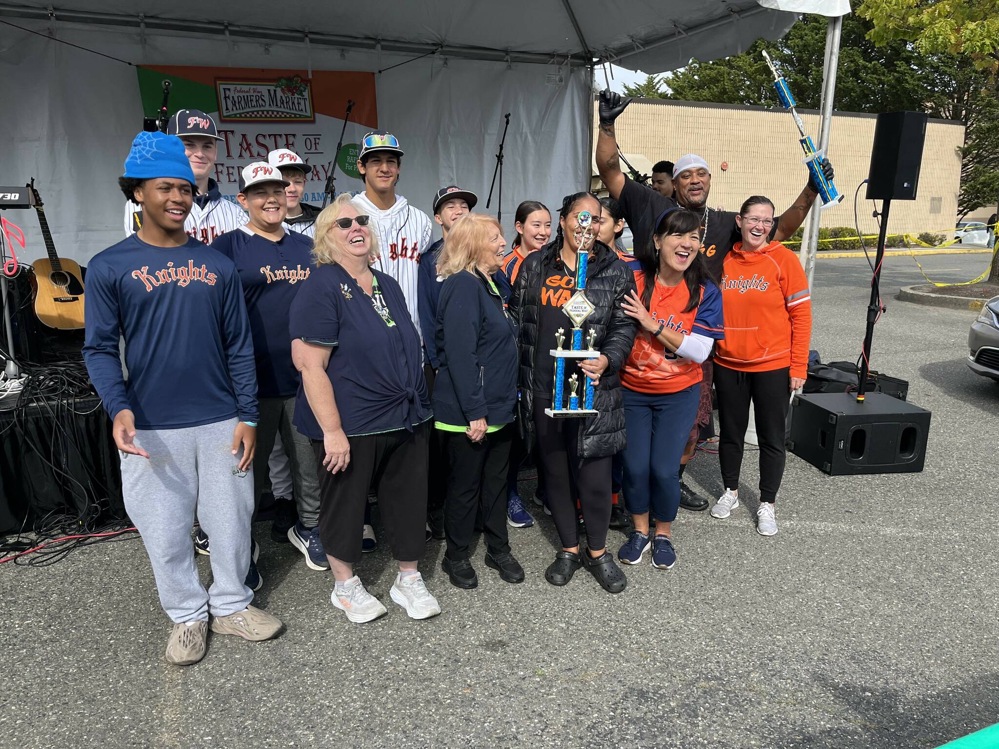 For their fried chicken and waffle fries and Swagg Sauce, Swagg-N-Wagon won first place as well as the People’s Choice Award at the 2024 Taste of Federal Way. Each participating restaurant was paired with a local nonprofit - in this case, Federal Way Knights Baseball. (Photos by Andy Hobbs/The Mirror)