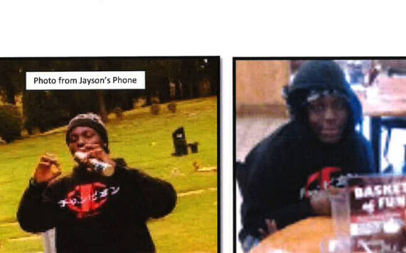 Jayson Jack wearing the sweatshirt found in his room and seen worn on the shooter. (Photo from charging documents)