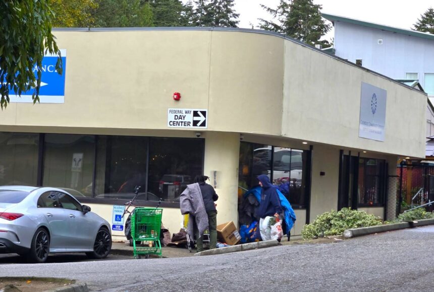 <p>The Federal Way Day Center is located at 33505 13th Place South, Suite D, in Federal Way. Photo by Keelin Everly-Lang / the Mirror.</p>