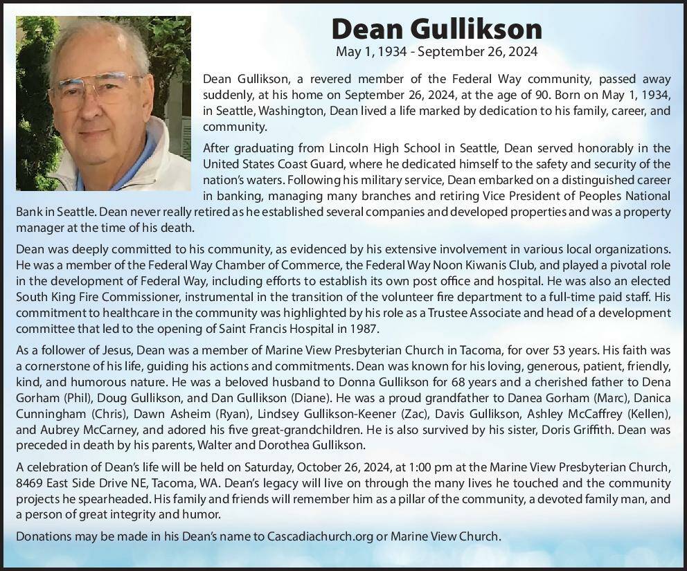 Dean Gullikson | Obituary