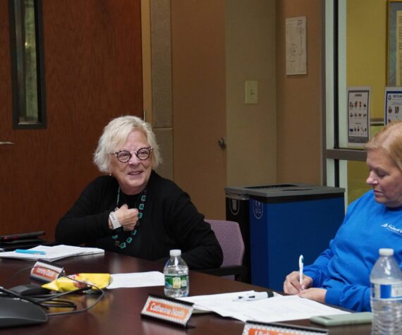 Sen. Claire Wilson, D-District 30, speaking at the Senior Advisory Commission’s monthly meeting. Photo by Joshua Solorzano/The Mirror