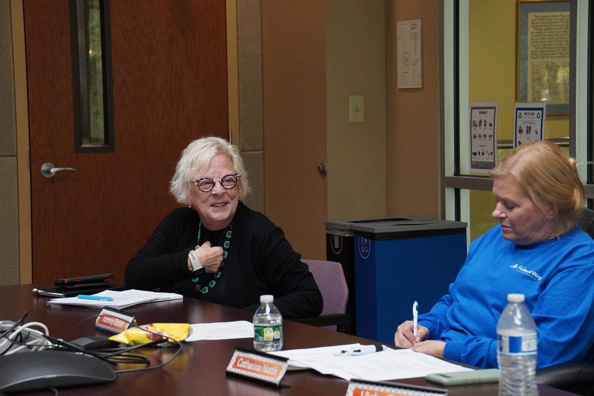 Sen. Claire Wilson, D-District 30, speaking at the Senior Advisory Commission’s monthly meeting. Photo by Joshua Solorzano/The Mirror