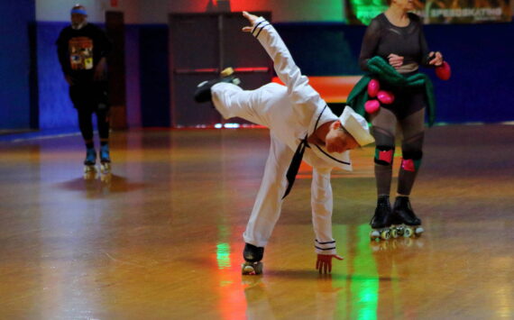 Patrick Moneith teaches Artistic Roller skating at Southgate Roller Rink and also skates at El Centro Skate Rink. Photo by Keelin Everly-Lang / the Mirror