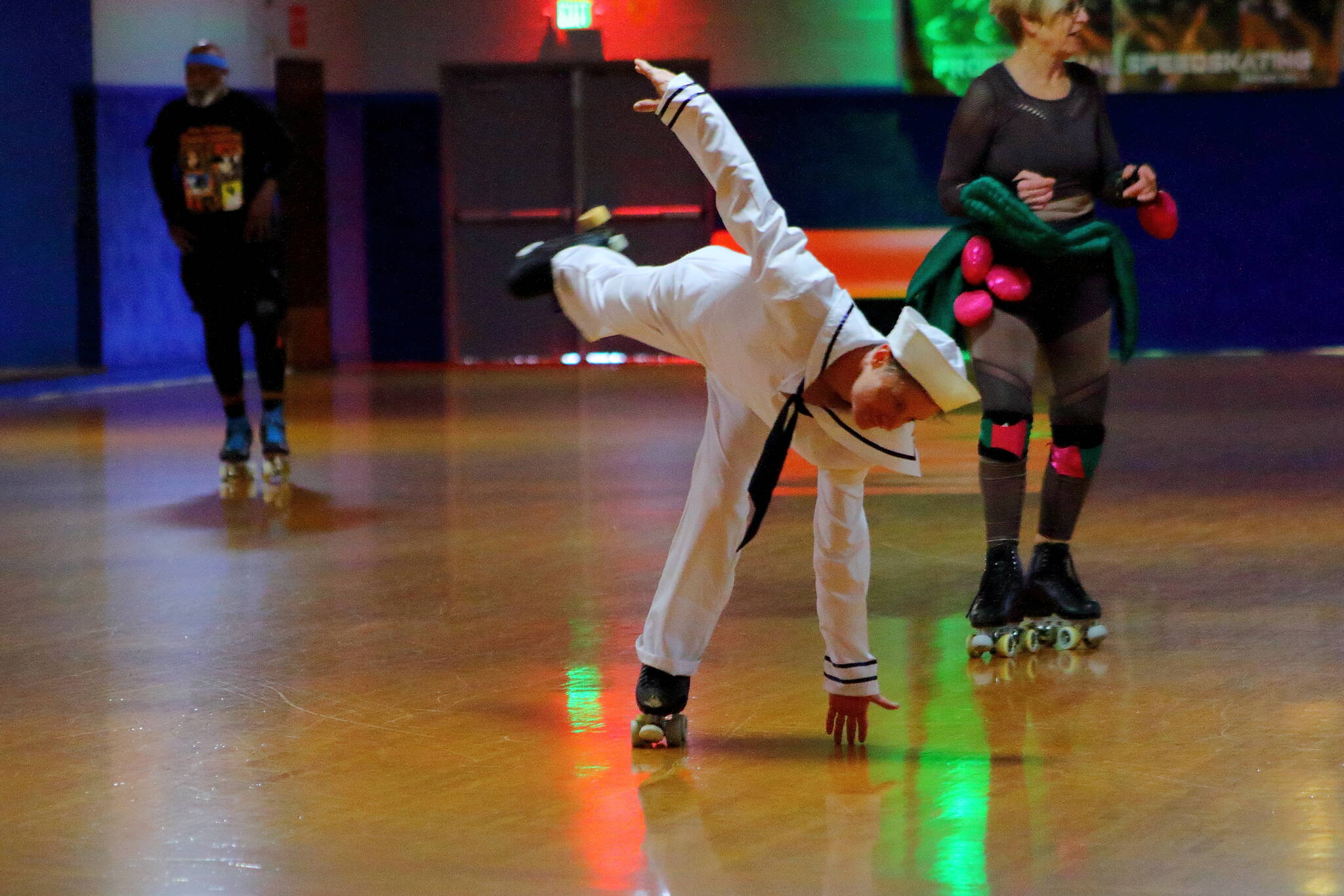 Patrick Moneith teaches Artistic Roller skating at Southgate Roller Rink and also skates at El Centro Skate Rink. Photo by Keelin Everly-Lang / the Mirror