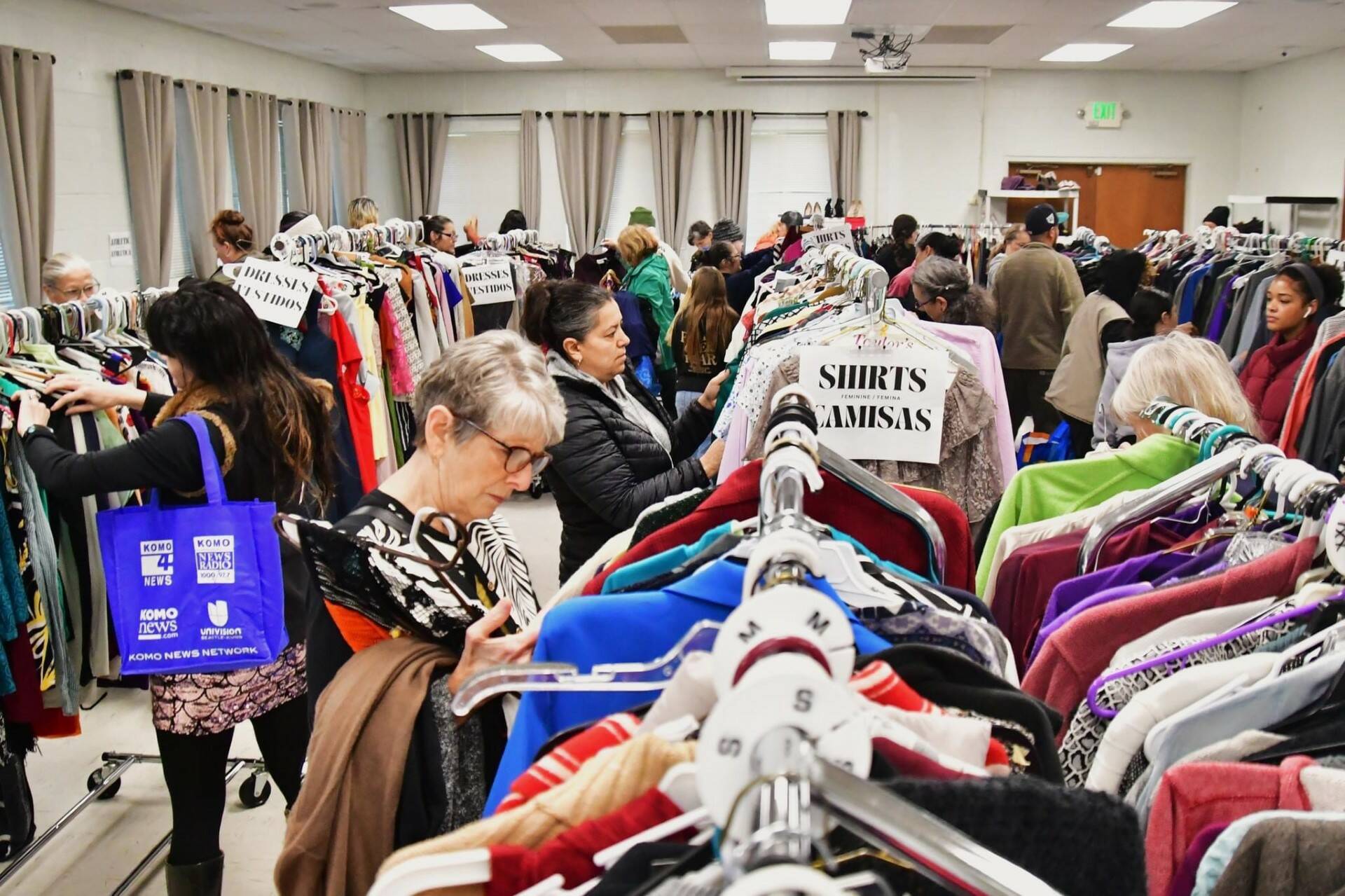 The South King Tool Library held a “clothing swap” on Nov. 2, and more than 1,000 pounds of gently used clothing were put back into use. Photo courtesy of Bruce Honda