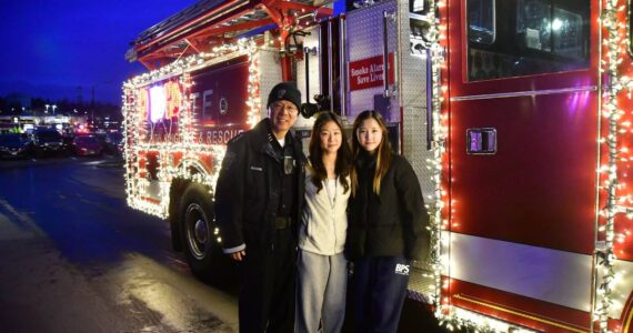 Scene from Federal Way’s tree lighting festivities Dec. 2023 at Town Square Park. Photo by Bruce Honda