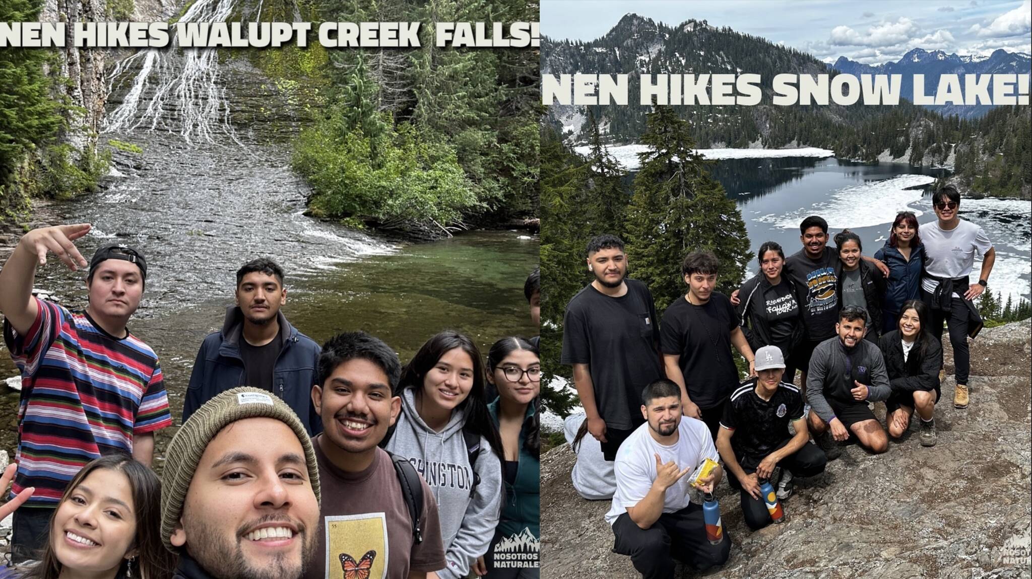 Participants from Nosotros En Naturaleza — “Us In Nature” in Spanish — on a hike. Courtesy photo