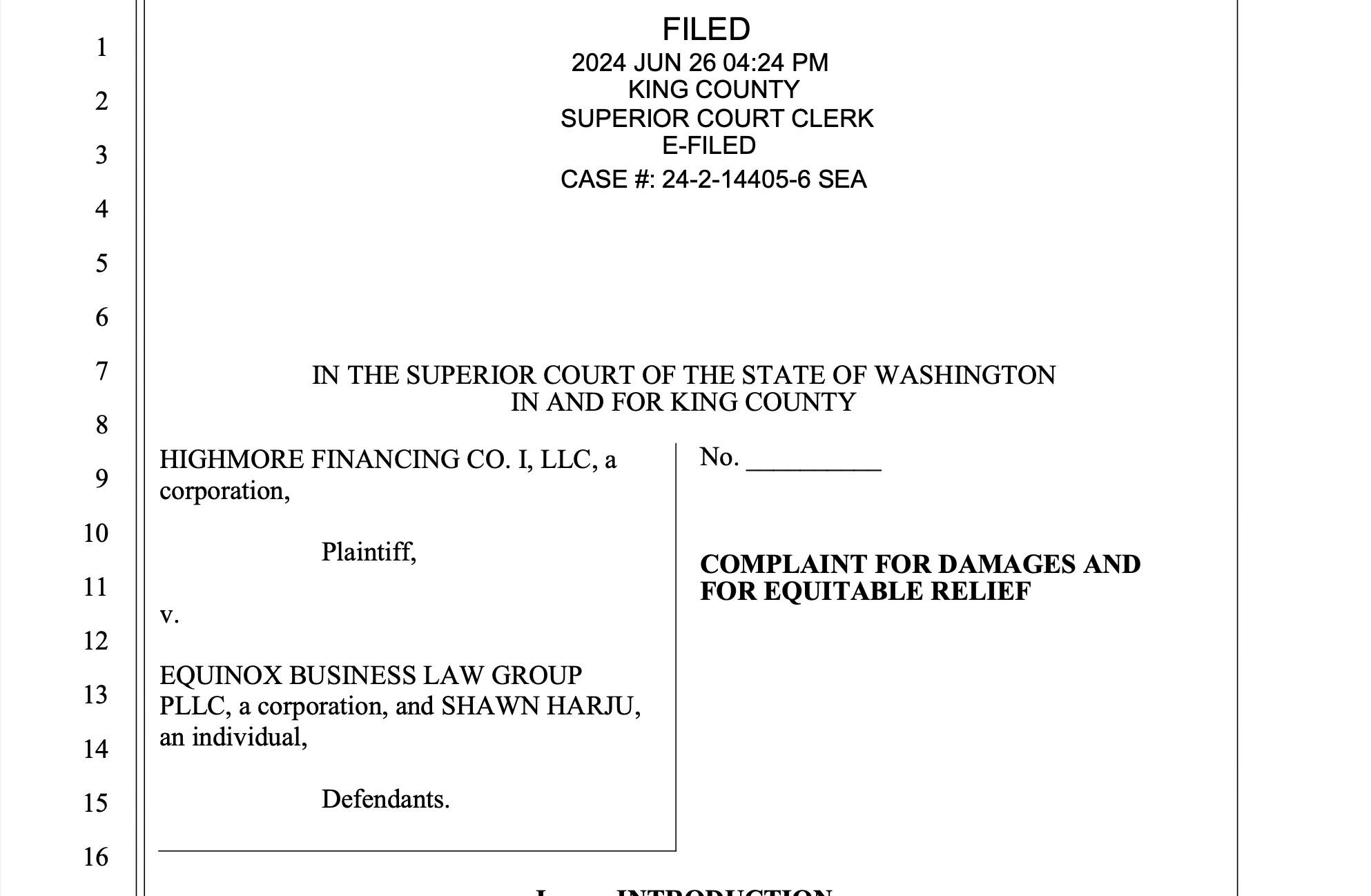 Screenshot of the lawsuit.