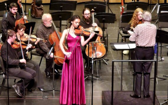 Eden Pawlos from Key to Change performed a three movement solo during the Vivaldi piece at the Federal Way Symphony’s holiday concert on Saturday, December 7. Photo by Keelin Everly-Lang / The Mirror