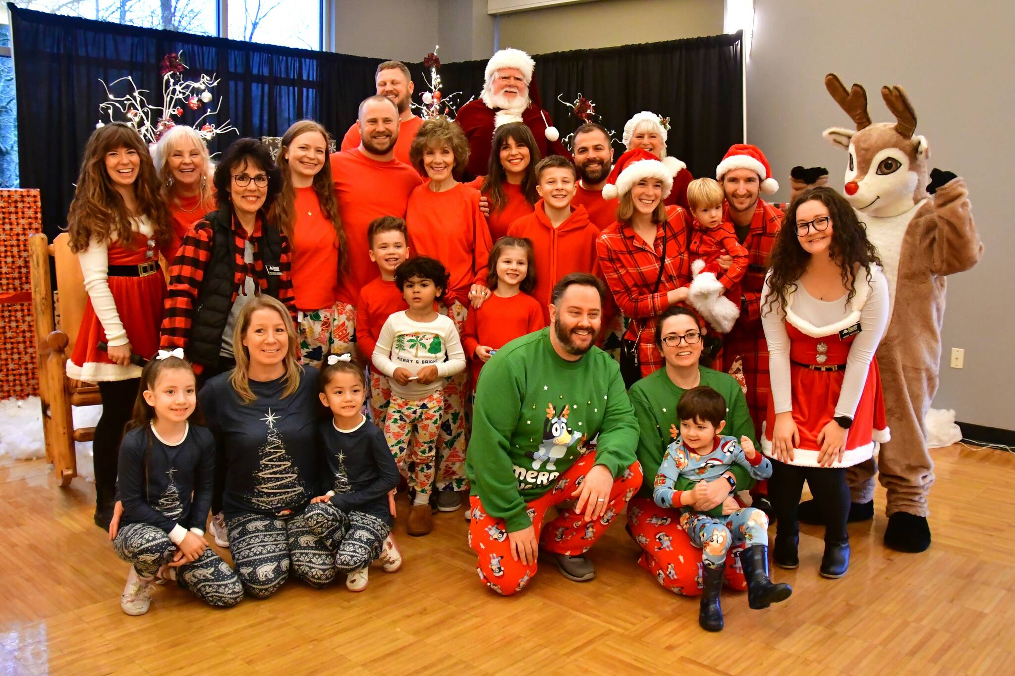 Families had the chance to get photos with Santa and Mrs. Claus and showed off their coordinated holiday pajamas at the annual Jingle Bell Brunch.