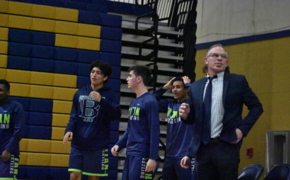 Head Coach Brett Lucas looks on as his Titans defeated Decatur. Ben Ray / The Mirror