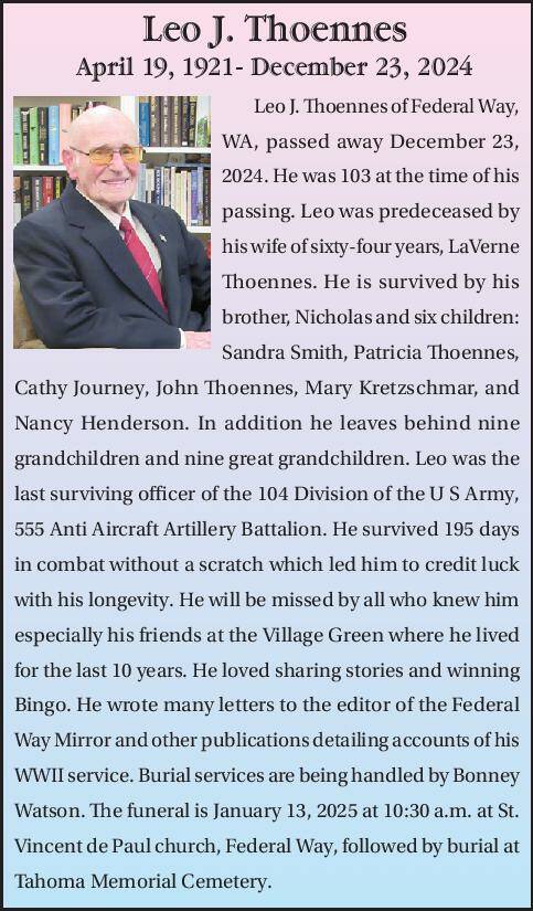 Leo J. Thoennes | Obituary