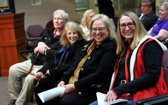 Founder of the Federal Way Farmers Market Rose Ehl, Karla Kolibab, who will stay on managing vendor relationships for this year, and Vickie Chynoweth, who runs Federal Way’s Got Talent. Photo by Keelin Everly-Lang / the Mirror.