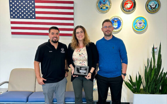 From left: Moises Lozacruz, MSW, LICSW - Associate Director of Clinical Operations Army Veteran, Veteran Spouse, Dr. Nichole Ayres, DSW, MBA, LICSW - Clinic Director and Andrew Graves, MSW, LICSW - Associate Director of Business Operations, Army Veteran.